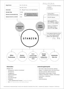 Download: Palegra veredelt Papier und Karton. Konturstanzung, Innenausstanzungen, Stanzen ohne Haltepunkte, Ausbrechen inline, Rillen, Laserstanzung, Lasergravur, Papiergravur, Verarbeitung